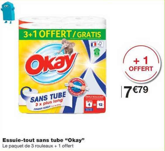 essuie-tout sans tube "okay"
