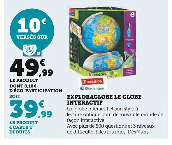 Exploraglobe Le Globe Interactif Clementoni