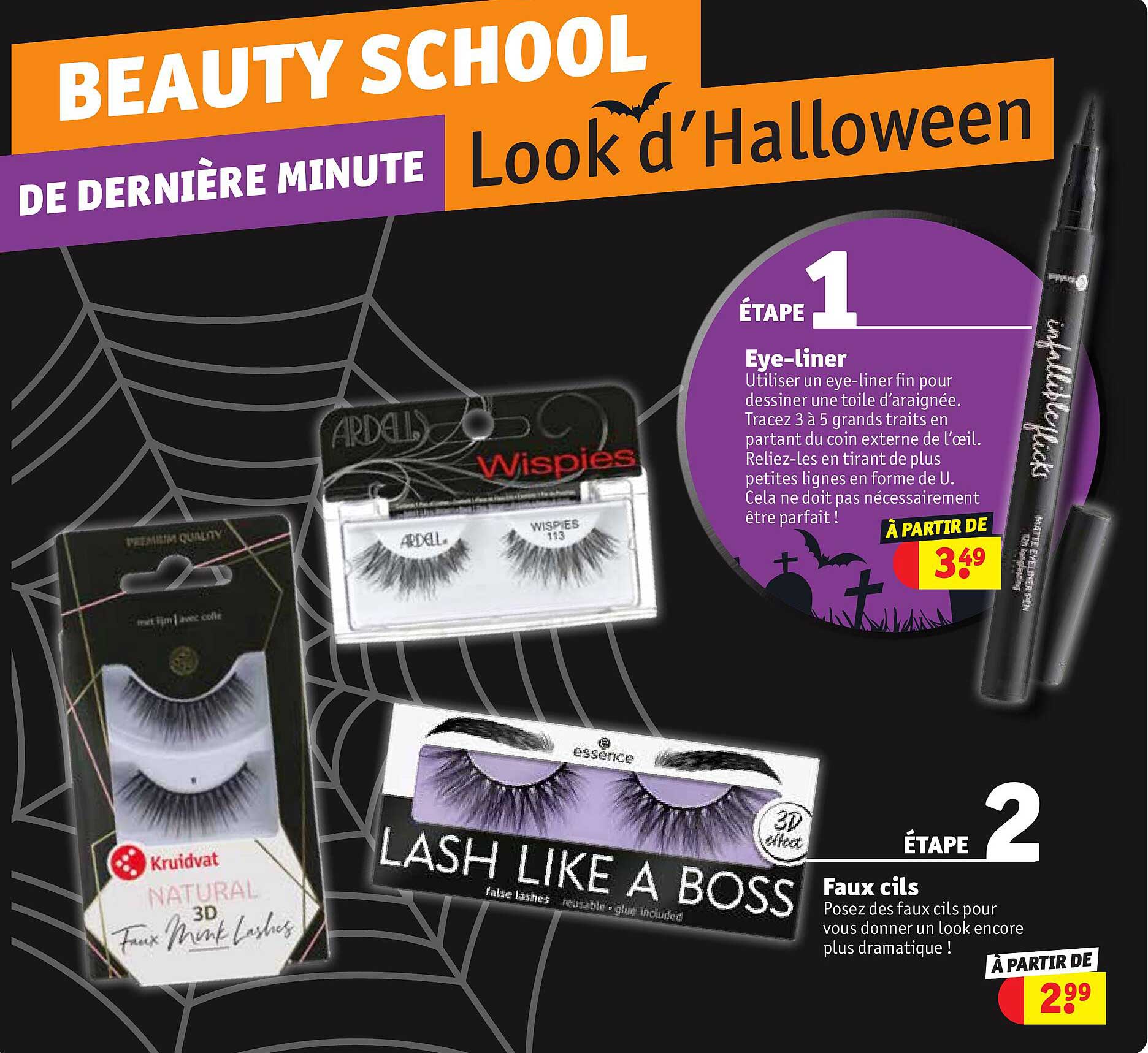 eye-liner, faux cils