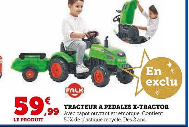 falk tracteur à pedales x-tractor