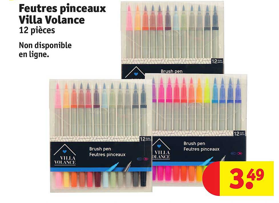 feutres pinceaux villa volance