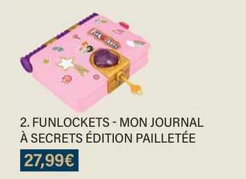 funlockets - mon journal à secrets édition pailletée