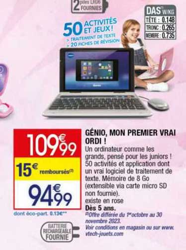 génio, mon premier vrai ordi !