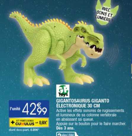 Gp Toys Gigantosaurus Giganto électronique 30 Cm