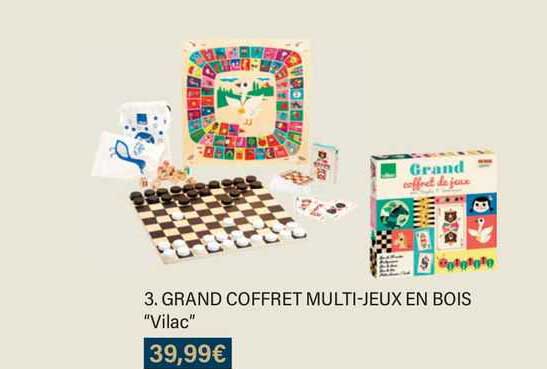 grand coffret multi-jeux en bois "vilac"