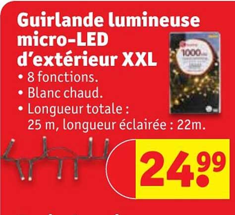guirlande lumineuse micro-led d'extérieur xxl