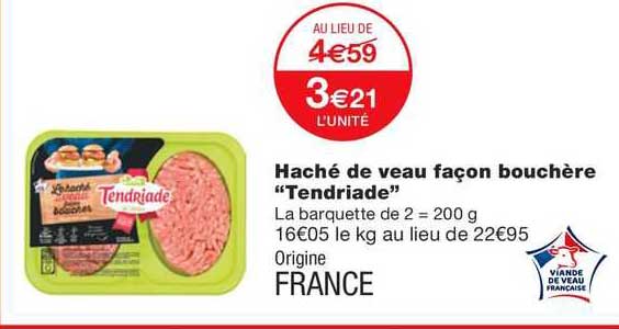 haché de veau façon bouchère "tendriade"