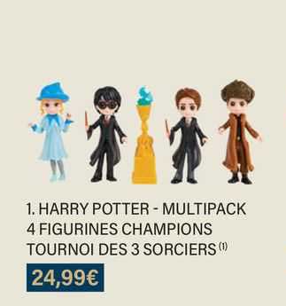 harry potter - multipack 4 figurines champions tournois des 3 sorciers