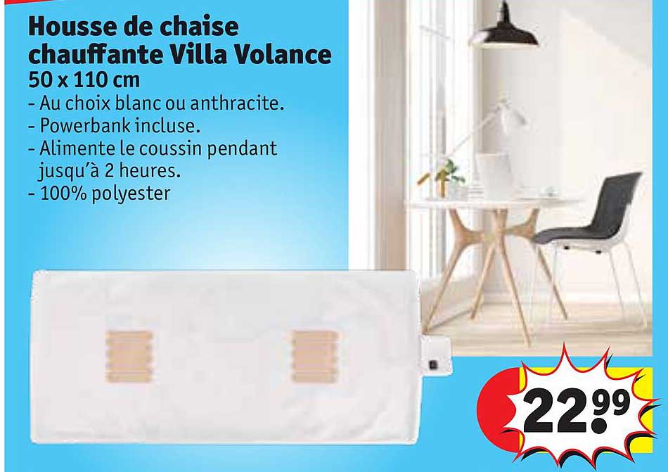 housse de chaise chauffante villa volance