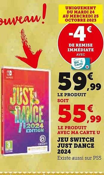 jeu switch just dance 2024