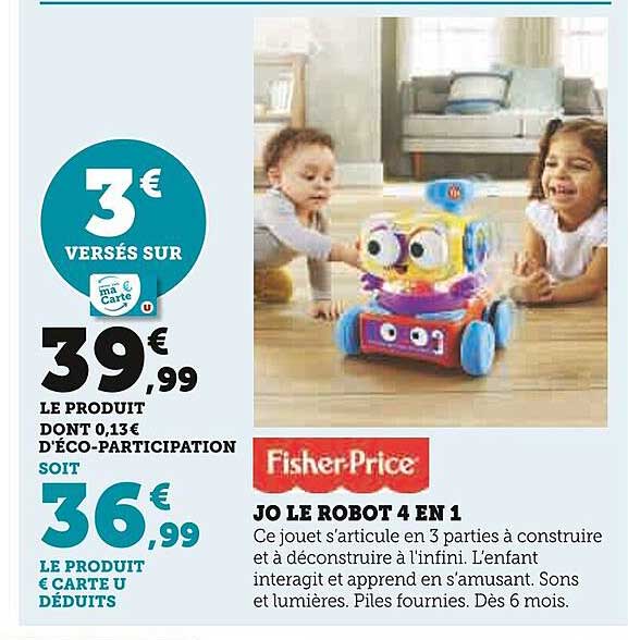 jo le robot 4 en 1 fisher-Price