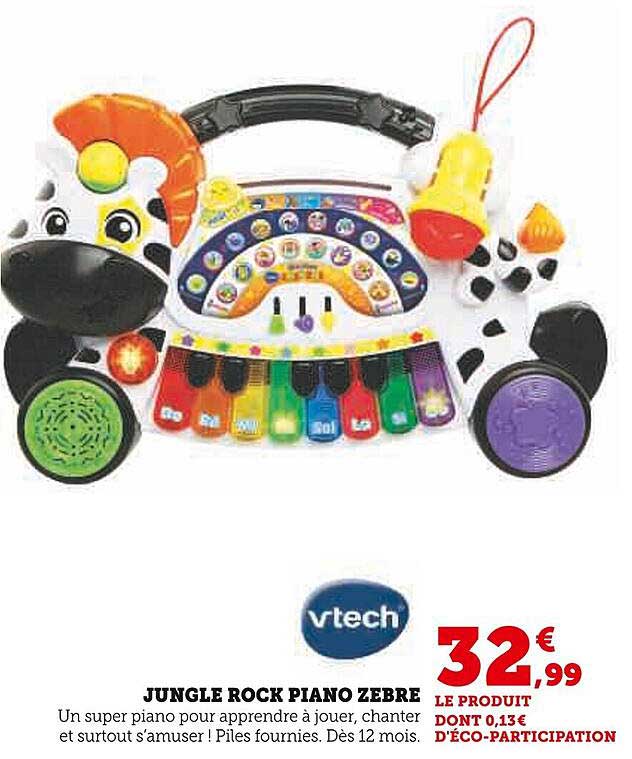 jungle rock piano zèbre vtech