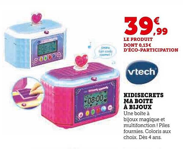kidisecrets ma boîte à bijoux vtech