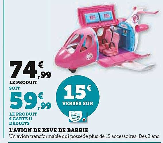 l'avion de rêve de barbie