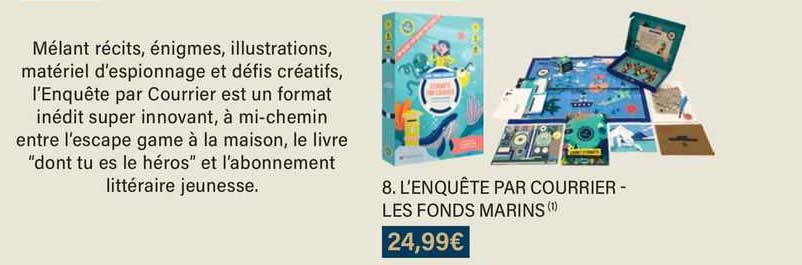 l'enquête par courrier - les fonds marins