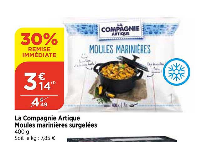 la compagnie artique moules marinières surgelées