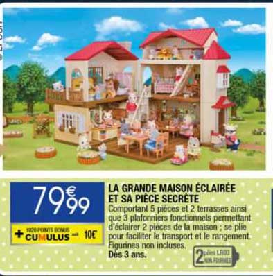 la grande maison éclairée et sa pièce secrète