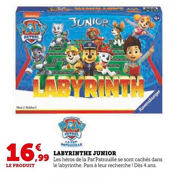 labyrinthe junior paw patrol