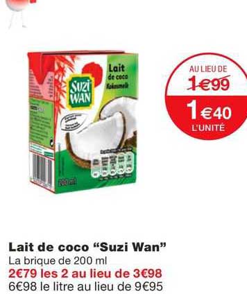 lait de coco "suzi wan"