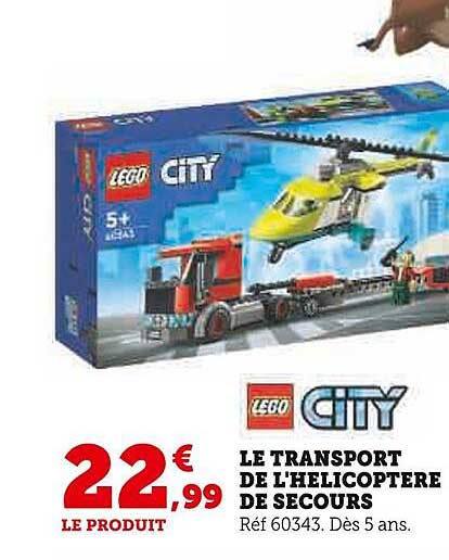 Lego City Le Transport De L'helicoptère De Secours