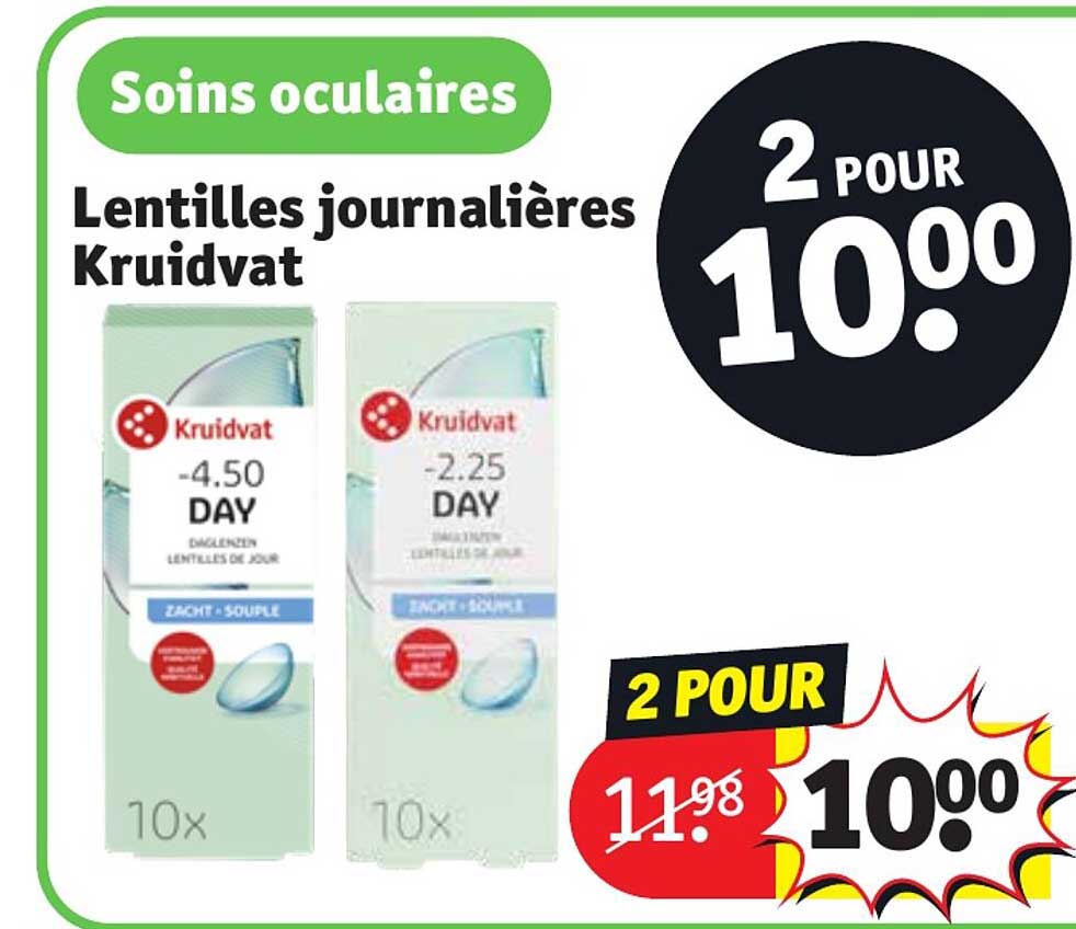 lentilles journalières kruidvat
