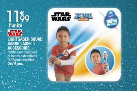 lightsaber squad sabre laser + accessoire star wars