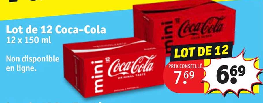 lot de 12 coca-cola