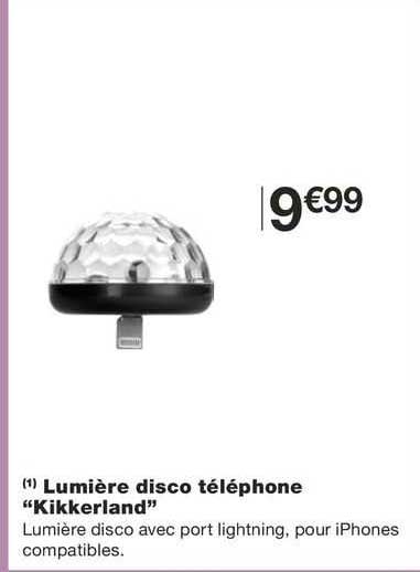 lumière disco téléphone "kikkerland"
