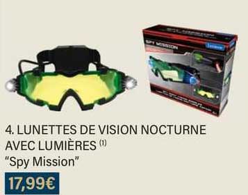 lunettes de vision nocturne avec lumières "spy mission"