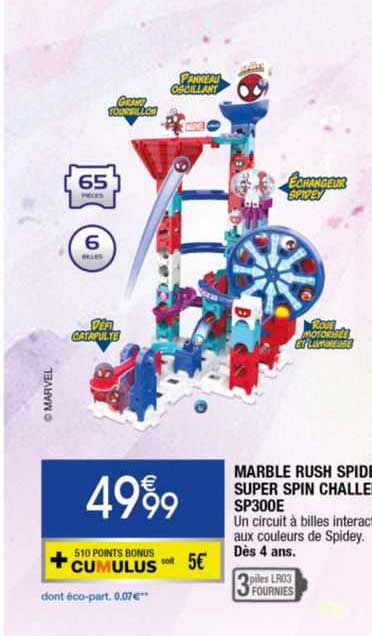 marble rush spidey super spin challenge sp300e