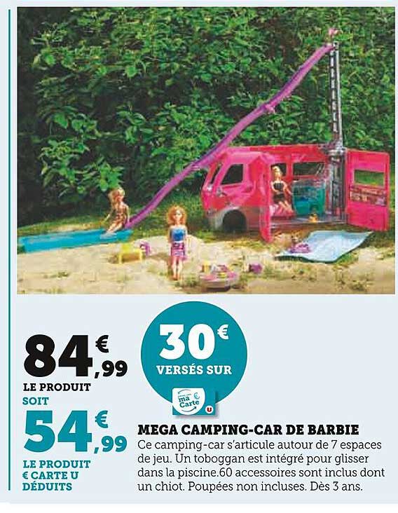 mega camping-car de barbie