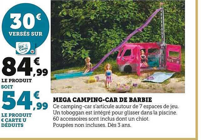 mega camping-car de barbie