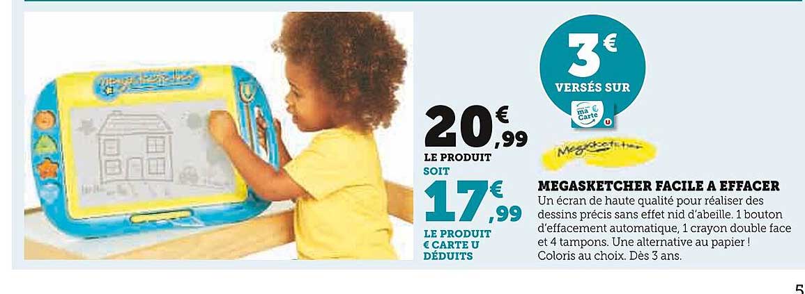 Megasketcher Facile à Effacer