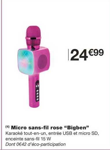 Micro Sans-fil Rose "bigben"