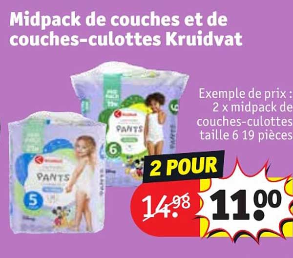 midpack de couches et de couches-culottes kruidvat