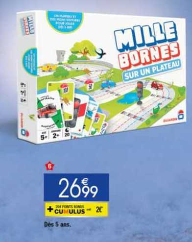 mille bornes sur un plateau