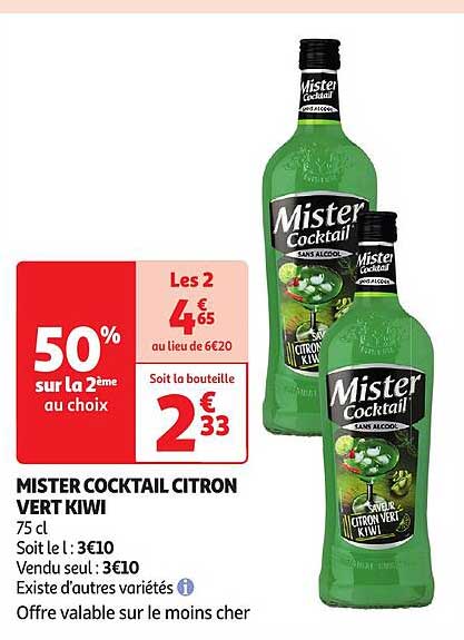 mister cocktail citron vert kiwi