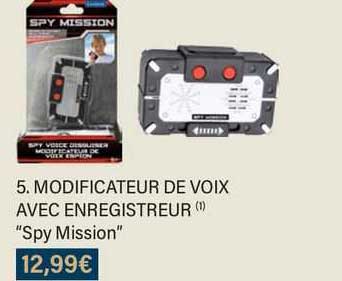 modificateur de voix avec enregistreur "spy mission"