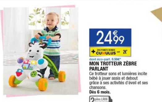 mon trotteur zèbre parlant