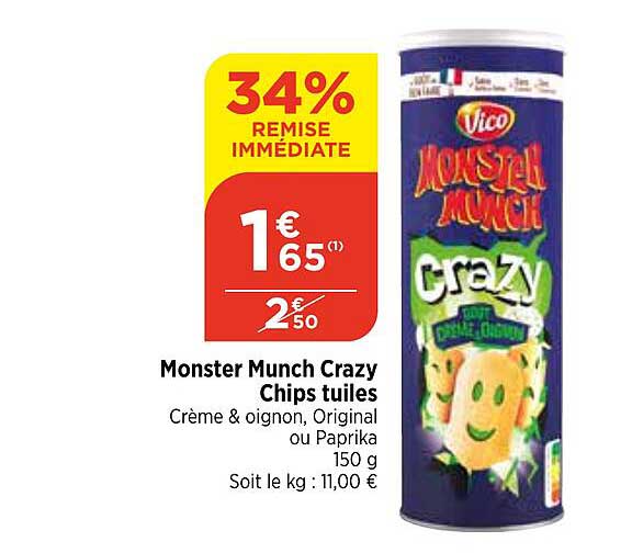 Monster Munch Crazy Chips Tuiles