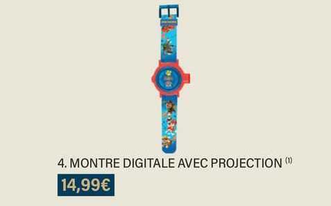 montre digitale avec projection