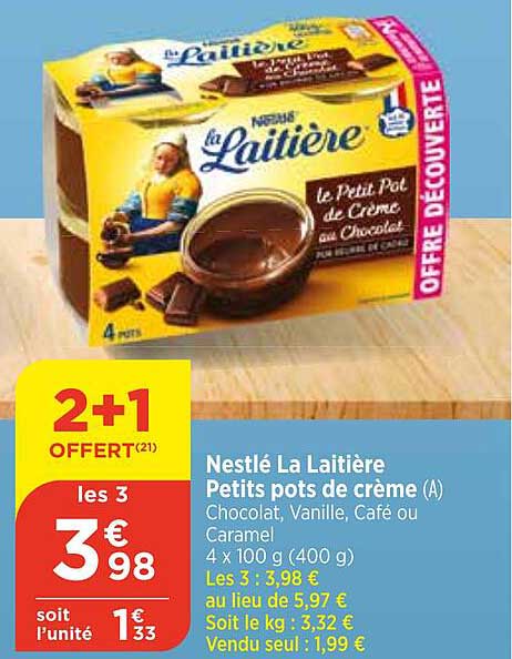 nestlé la laitière petits pots de crème