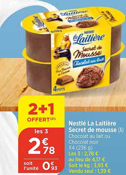 Nestlé La Laitière Secret De Mousse
