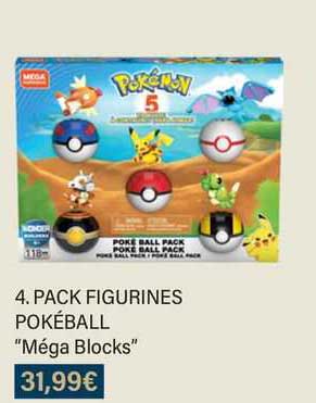 Pack Figurines Pokéball "méga Blocks"