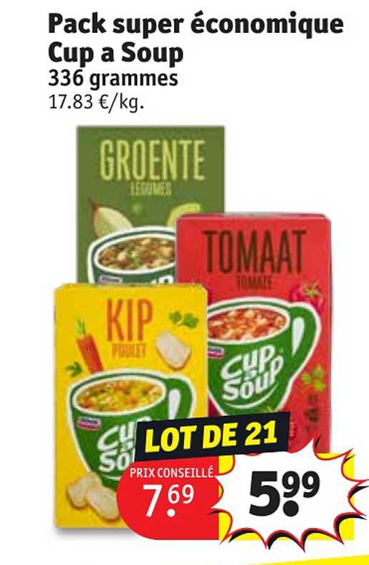 pack super économique cup a soup