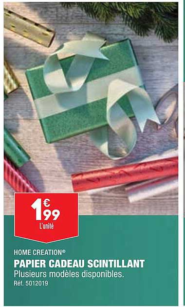 papier cadeau scintillant home creation
