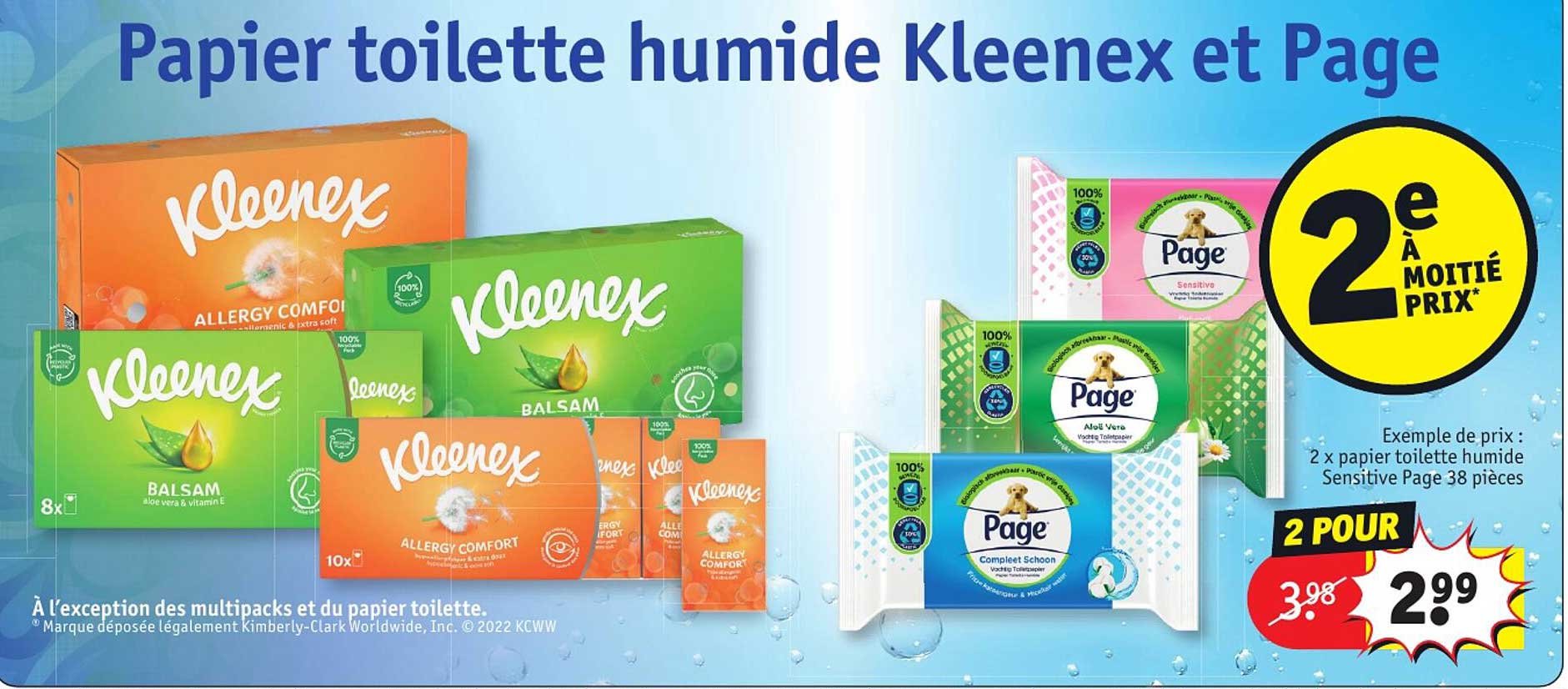 Papier Toilette Humide Kleenex Et Page