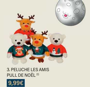 peluche les amis pull de noël