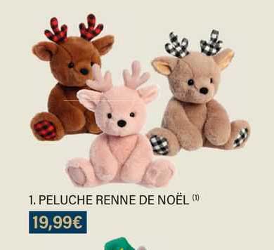 peluche renne de noël