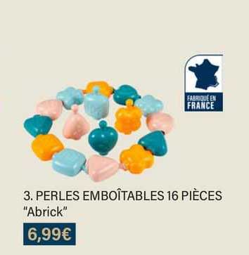 perles emboîtables 16 pièces "abrick"